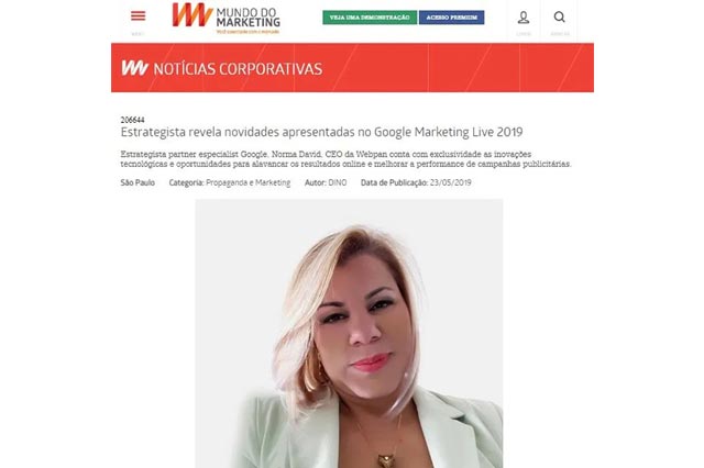 NORMA DAVID NA MÍDIA